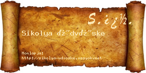 Sikolya Üdvöske névjegykártya